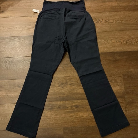Old Navy Womens 16L 95% Cotton Maternity Bootcut Full Panel Blue Stretch Pockets - Picture 2 of 8